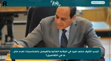 تجديد تكليف محمد فريد في الرقابة المالية والفيصل بالمحاسبات لمدة عام.. ما هي التفاصيل؟